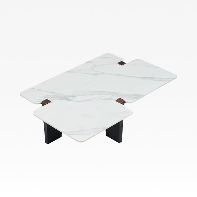 Triple Rect Marble Coffee Table | coffee table